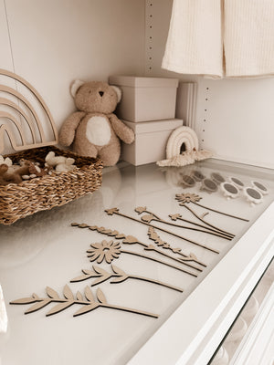 Wildblumen aus Holz - 10 Wildblumen