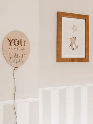 Ballon aus Holz - You are so loved - BohoWildflowerVibes