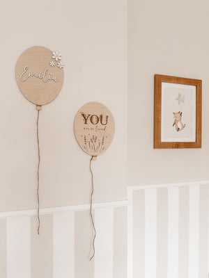 Ballon aus Holz - You are so loved - BohoWildflowerVibes